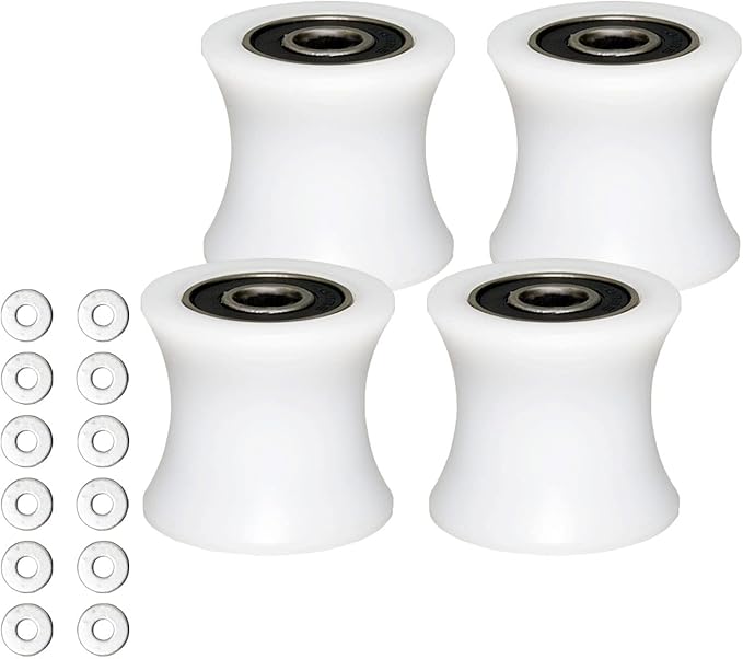 Total Trainer Rollers/Wheels of 4 for Models DLX, DLX II, DLX III, Adv DLX, Pilates, Pilates Pro 2500, 3000, 4000,570, 2000 (White)