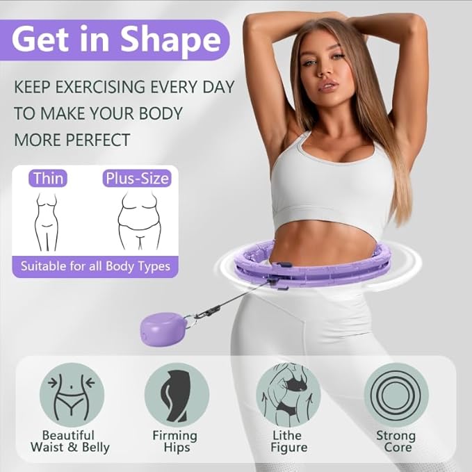 U1-28/30 Knots, Magnetic Lock Smart Weighted Hula Hoop