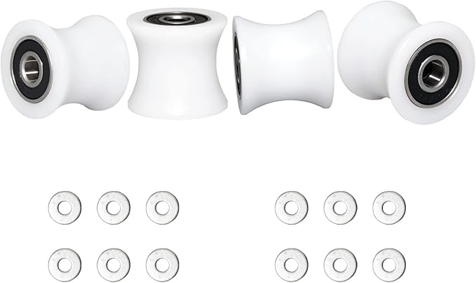 Total Trainer Rollers/Wheels of 4 for Models DLX, DLX II, DLX III, Adv DLX, Pilates, Pilates Pro 2500, 3000, 4000,570, 2000 (White)