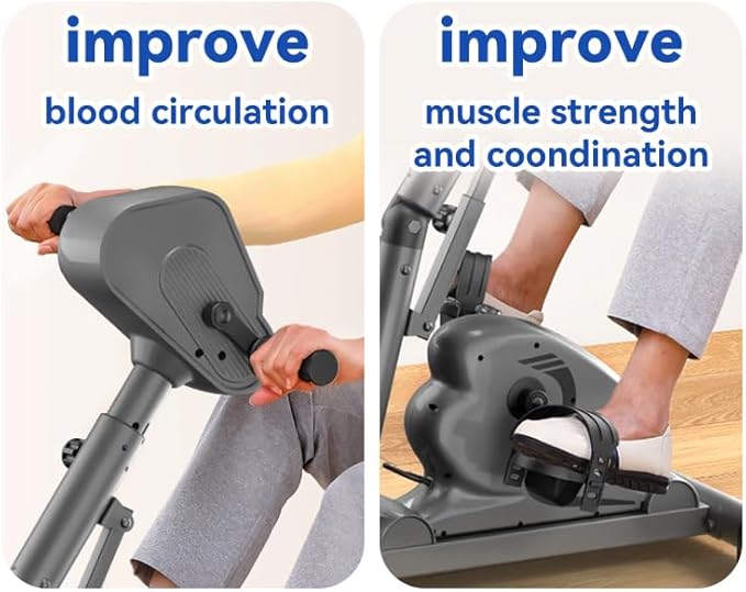 Legs Arms Electric Exercise Bike Active Passive Knee Pedal Trainer Physical Therapy Assisted Rehabilitation Home Fitness Equipment for Seniors