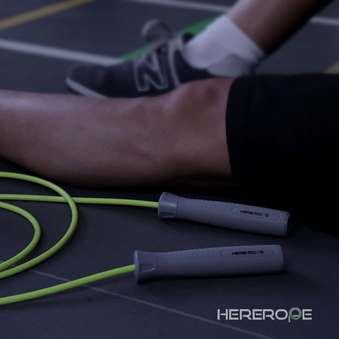 Hererope Adjustable Jump ropes for Fitness,1/4lb Weighted Jump Rope for Men & Women, Skipping Rope with Comfortable & Ergonomic Grip, Built for Cardio, Gym & Home Workouts, Boxing, Crossfit Exercise