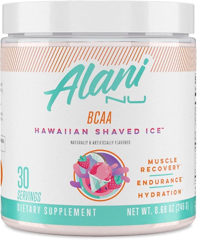 Alani Nu BCAA Hawaiian Shaved Ice | Branch Chain Essential Amino Acids | 2:1:1 Formula | Supplement Powder | Muscle Recovery Vitamins for Post-Workout | 30 Servings