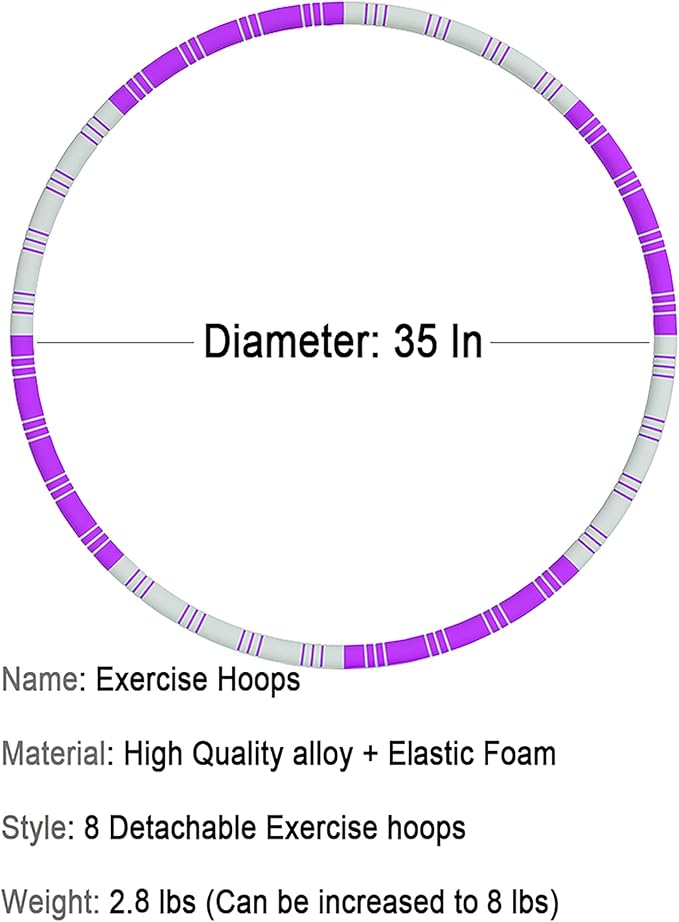 Weighted Exercise Hoop for Adults Weight Loss 8 Section