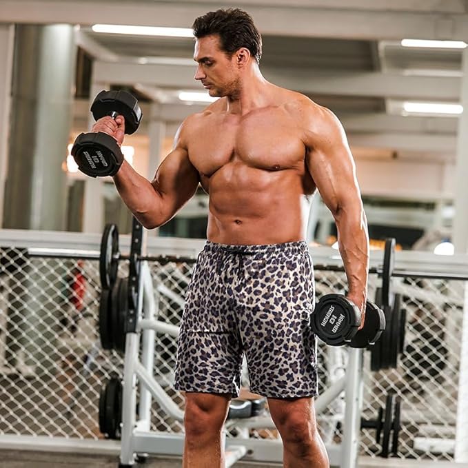 COOFANDY Men's 2 Pack Gym Workout Shorts 7 Inch Quick Dry Athletic Shorts Lightweight Running Shorts with Pockets