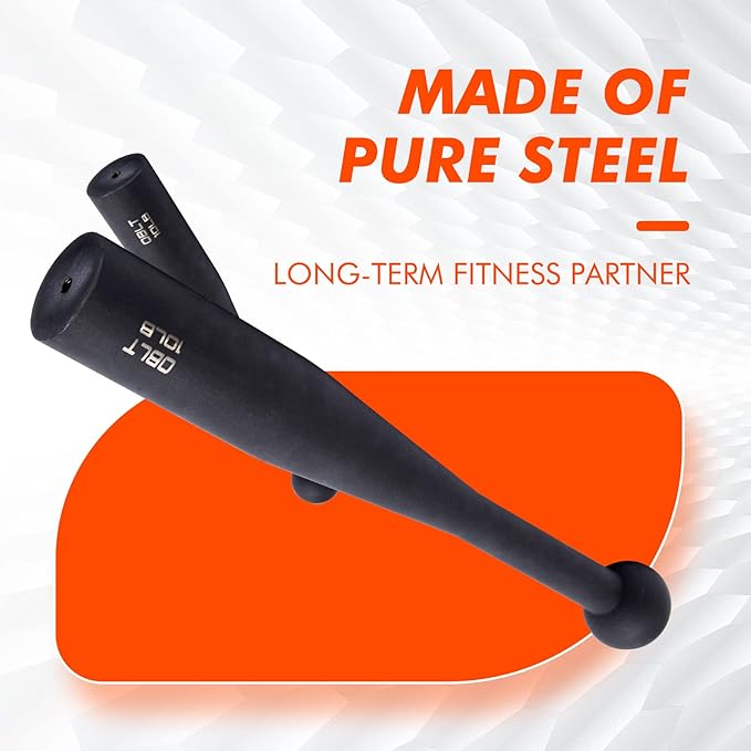 Indian Clubs - Steel Club for Workout Training 5LB 10LB 10LB 15LB 15LB Indian