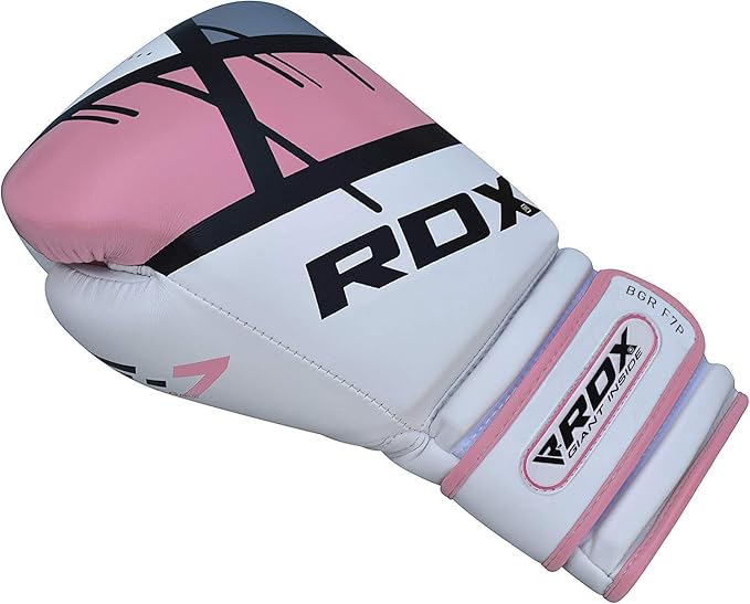 RDX Boxing Gloves EGO, Sparring Muay Thai Kickboxing MMA Heavy Training Mitts, Maya Hide Leather, Ventilated, Long Support, Punching Bag Workout Pads, Men Women Adult 8 10 12 14 16 oz