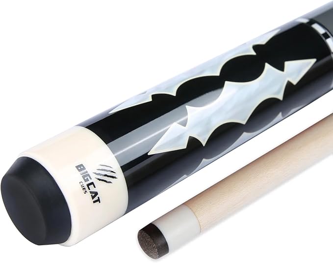 Big Cat Timeless Legacy Pool Cue Stick - 12.5mm Professional 58†Length, 20oz, Black