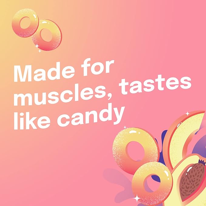 Alani Nu BCAA Sour Peach Ring | Branch Chain Essential Amino Acids | 2:1:1 Formula | Supplement Powder | Muscle Recovery Vitamins for Post-Workout | 30 Servings