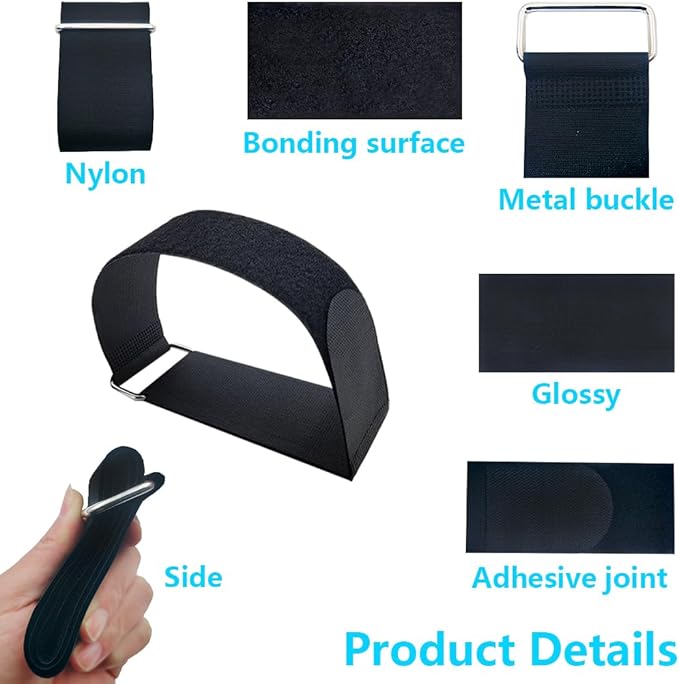 Leg Exerciser Machine Pedal Straps Easy to Install Adjustable Pedal Straps for Seniors Fitness Home Office Sports Accessories