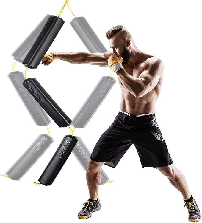 Jukestirยฎ Punching Bag with Dynamic Motion, Better Footwork Than Double End Bag, Speed Bags for Boxing, More Agility Than Heavy Bag, Reflex Bag Boxing, Great MMA Workout at Home, Used by Pros