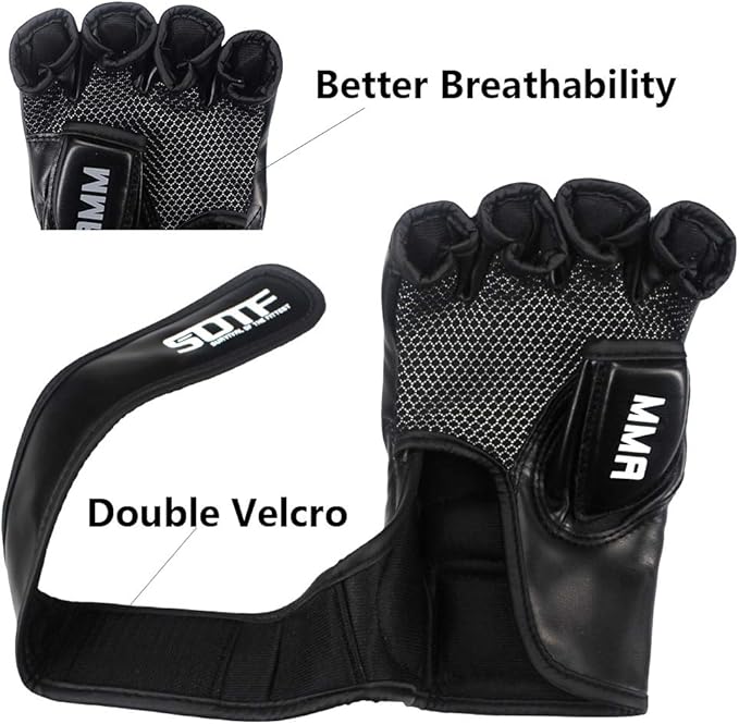 SOTF Punching Gloves for Adults MMA Training Gloves Men Fight Boxing Gloves Open Fingers Women