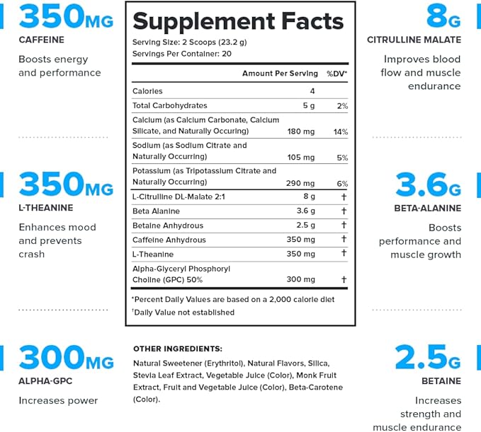 LEGION Pulse Pre Workout - All Natural Nitric Oxide Preworkout Drink to Boost Energy, Creatine Free, Naturally Sweetened, Beta Alanine, Citrulline, Alpha GPC (Pink Lemonade)