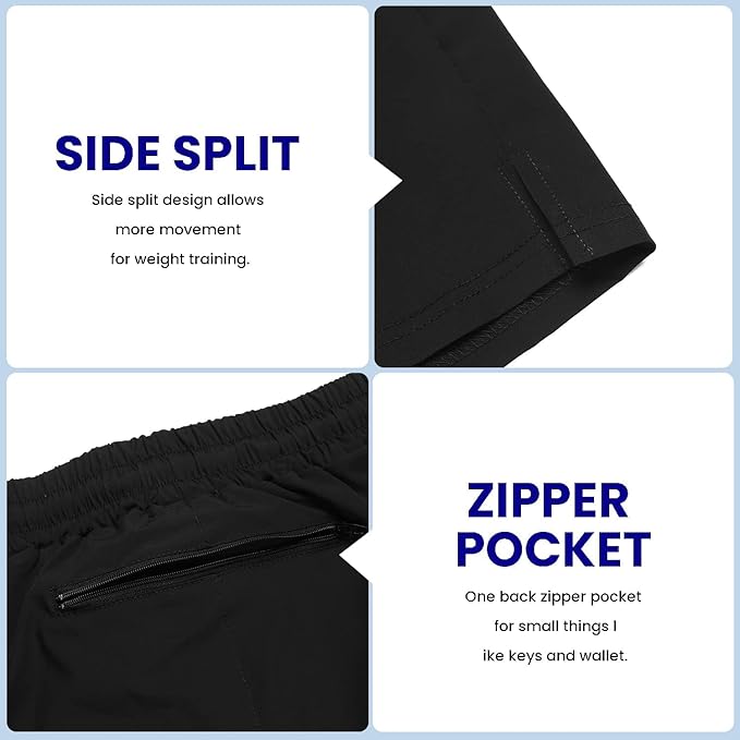 COOFANDY Men's 2 Pack Gym Workout Shorts 7 Inch Quick Dry Athletic Shorts Lightweight Running Shorts with Pockets