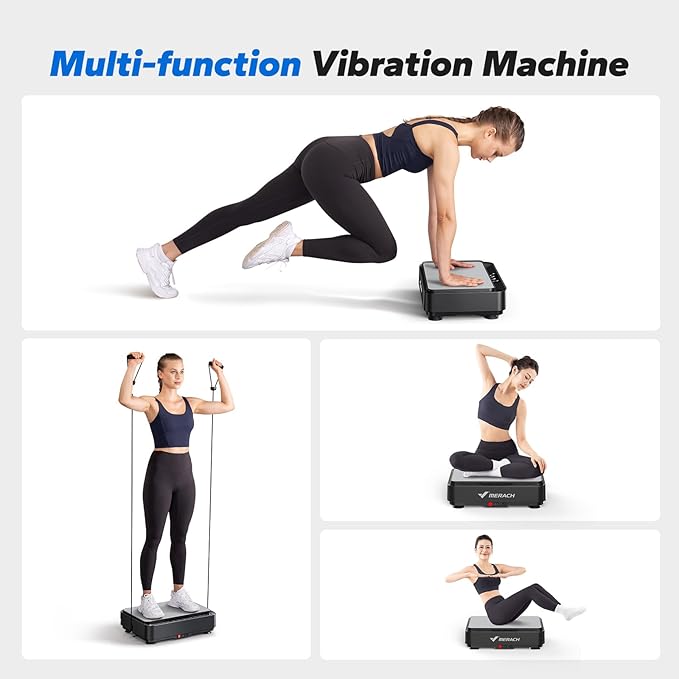 MERACH Vibration Plate Exercise Machine, Mini Vibrating Plate Machine for Women Men, Full Body Vibration Platform, Exercise Equipment for Home