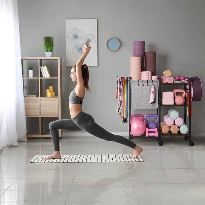 Yoga Mat Storage Rack Home Gym Equipment Storage