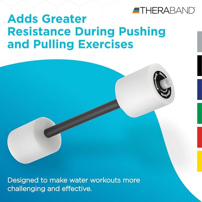 THERABAND Swim Bar with Padded Grip for Buoyancy-Based