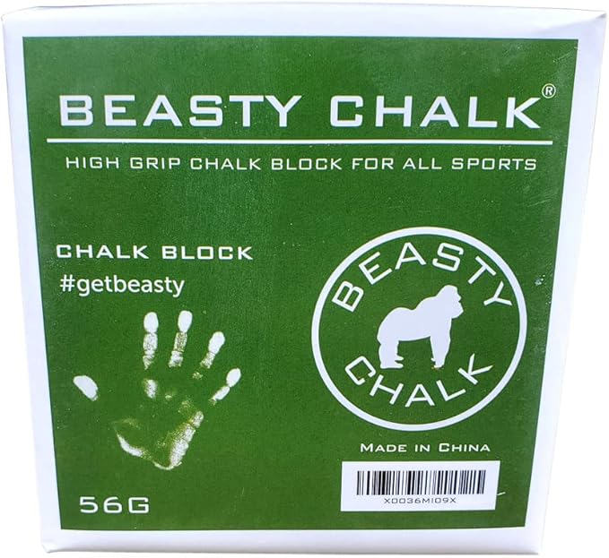 Beasty Chalk Gym Chalk Block - High Grip Chalk for Gymnastics, Rock Climbing, Sports, Lifting, Pull-Ups, Deadlifts, Kettlebells, Pole