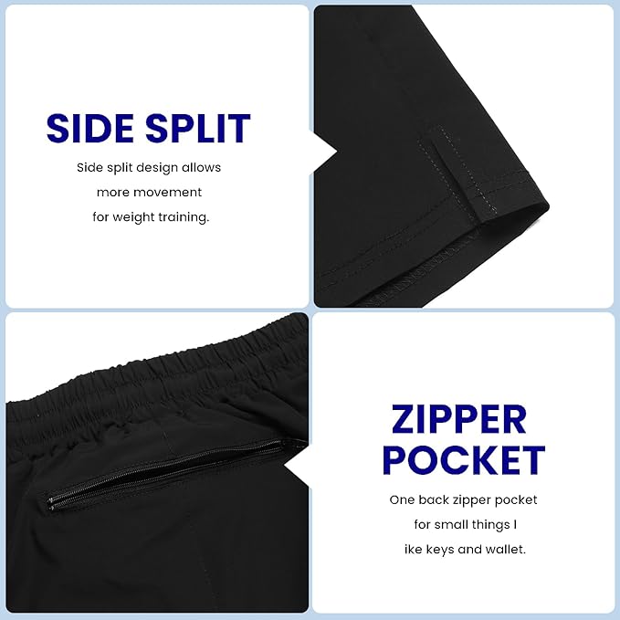COOFANDY Men's 2 Pack Gym Workout Shorts 7 Inch Quick Dry Athletic Shorts Lightweight Running Shorts with Pockets