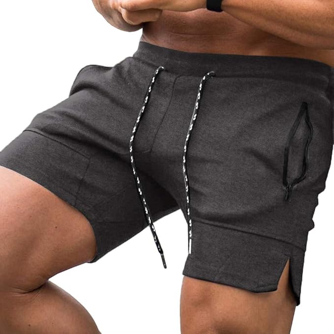 COOFANDY Men's Gym Workout Shorts Athletic Training Shorts Fitted Weightlifting Bodybuilding Shorts with Zipper Pockets