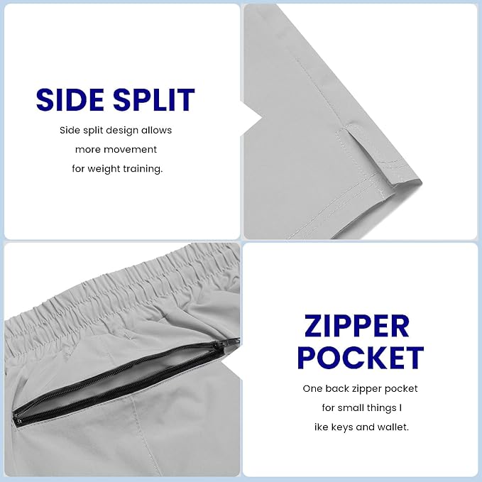 COOFANDY Men's 2 Pack Gym Workout Shorts 7 Inch Quick Dry Athletic Shorts Lightweight Running Shorts with Pockets