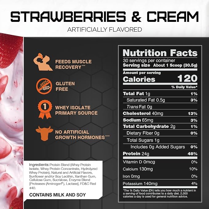 Rivalus Rivalwhey – Strawberry Creme 2lb - 100%
