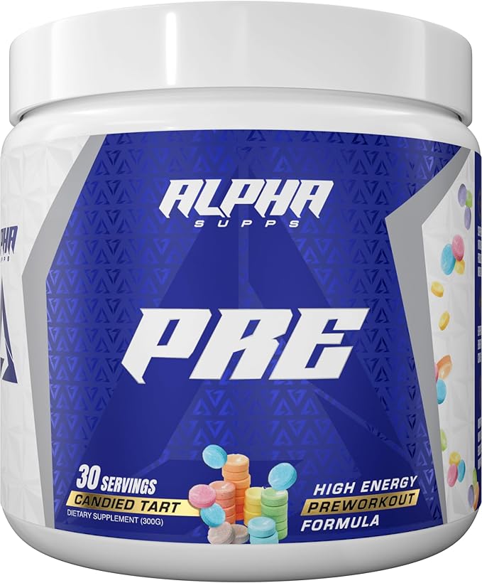 Pre, Pre-Workout Powder for Men & Women, Back to Basics Preworkout Formula for Fitness & Gym Training Athletes - Boost Energy, Focus & Performance (30 Servings, Candied Tart)