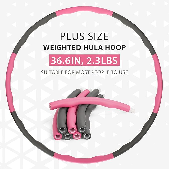 Weighted Hula Hoop Set with Jump Rope - 2.2 lbs