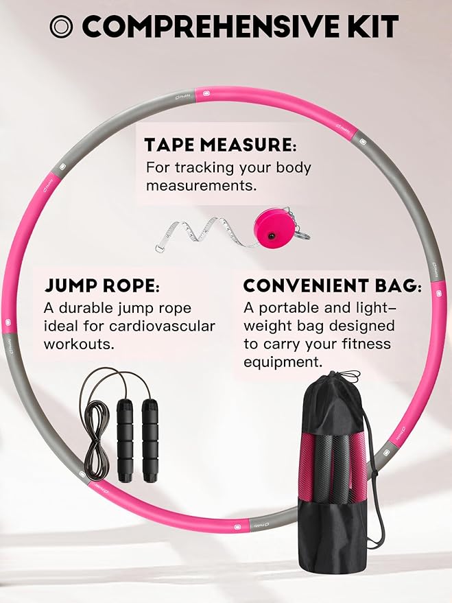 Weighted Exercise Hoop for Adults 2.2lb Detachable