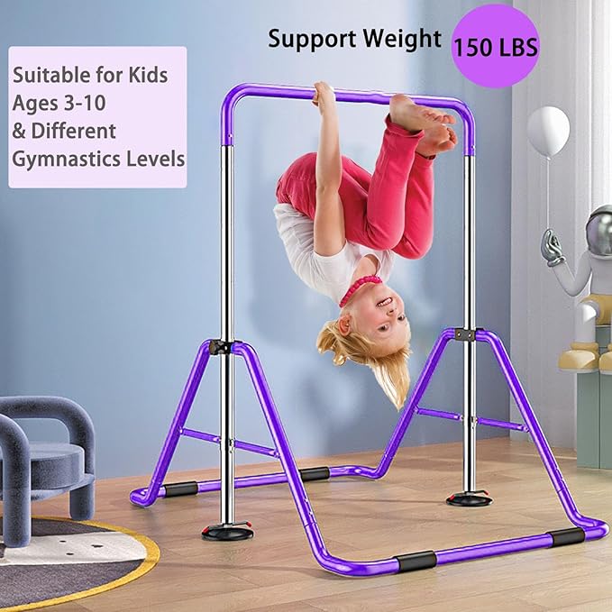 Kids Gymnastics Bar Gymnastic Equipment for Home Adjustable 3-7 Years