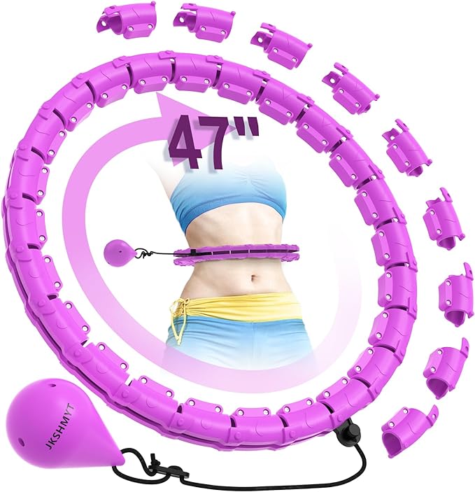 Weighted Hula Circle Hoops for Adults Weight Loss 47 Inch, 24 Detachable