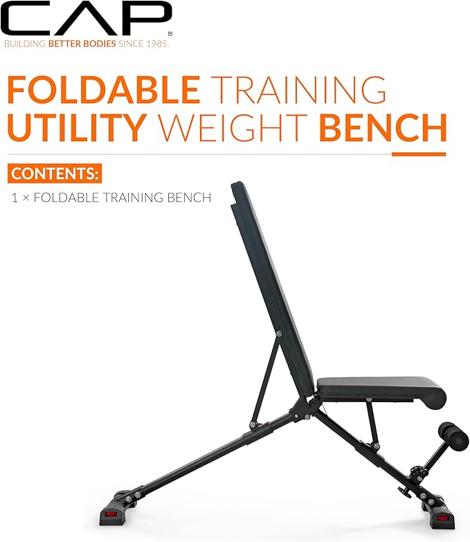CAP Barbell Multi-Purpose Adjustable Utility Strength Training Weight Bench