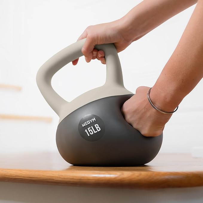 Soft Kettlebells with Cushioned Impact-Resistant Base and Anti-Slip