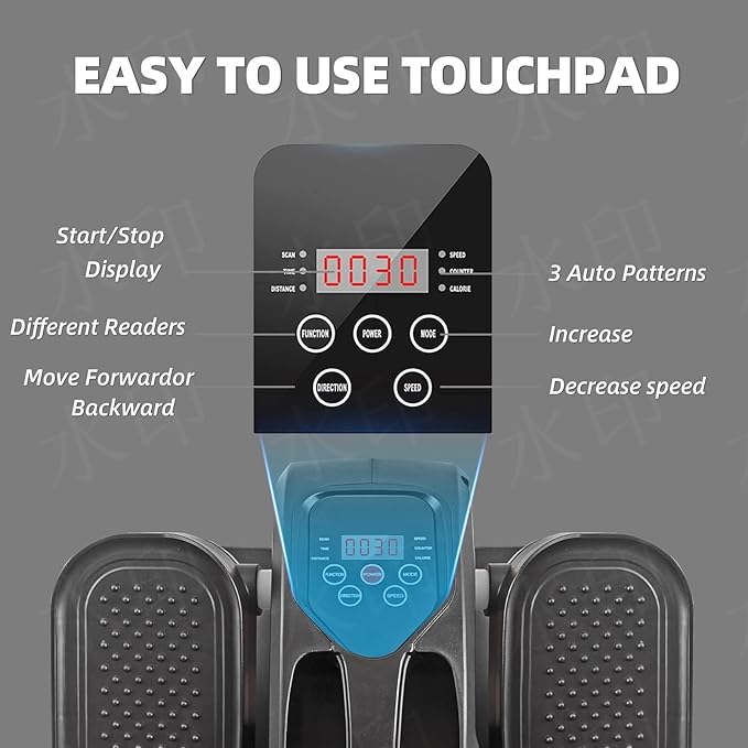 ESL Under Desk Elliptical - Portable Leg Exerciser for Seniors, Compact Seated Elliptical with Remote Control, LCD Display Electric Elliptical Trainers