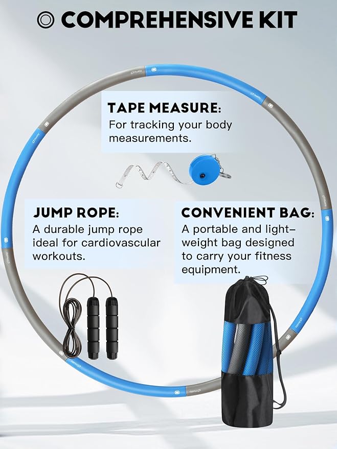 Weighted Exercise Hoop for Adults 2.2lb Detachable