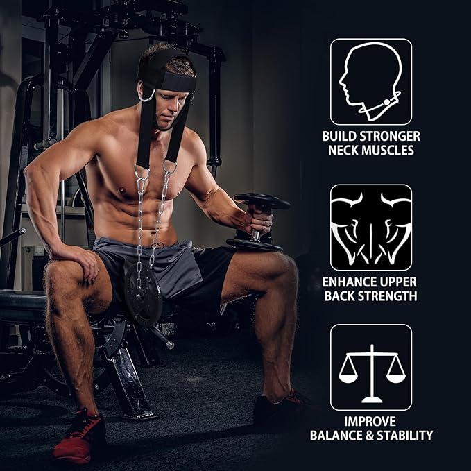Neck Harness for Weight Lifting: Neck Exerciser Strengthener