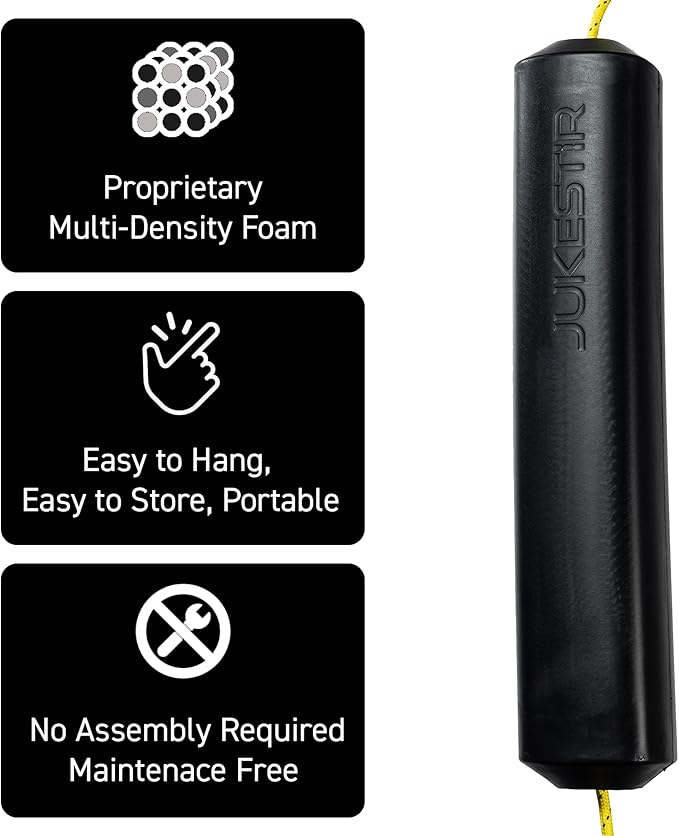 Jukestirยฎ Punching Bag with Dynamic Motion, Better Footwork Than Double End Bag, Speed Bags for Boxing, More Agility Than Heavy Bag, Reflex Bag Boxing, Great MMA Workout at Home, Used by Pros