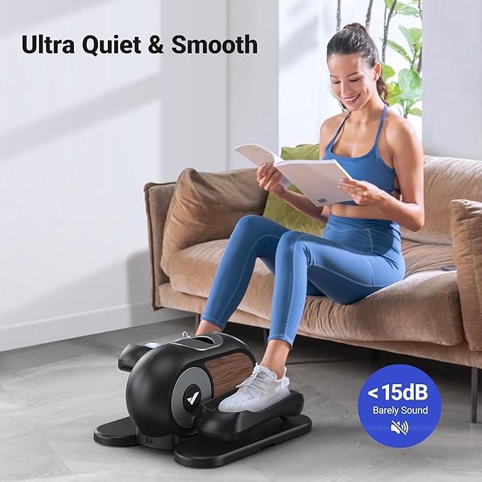 MERACH Under Desk Elliptical Machine Electric Ellipse Leg Exerciser for Seniors Anti-Slip Seated Mini Elliptical