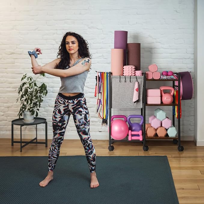 Yoga Mat Storage Rack Home Gym Equipment Storage
