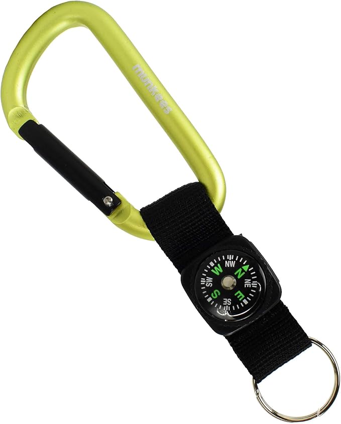 Munkees 8mm Carabiner with Compass Strap
