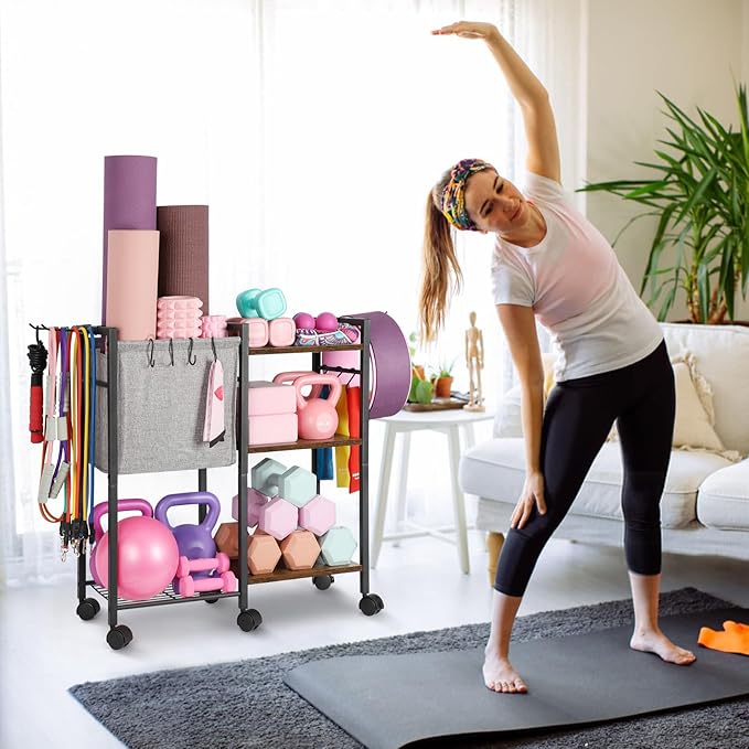 Yoga Mat Storage Rack Home Gym Equipment Storage