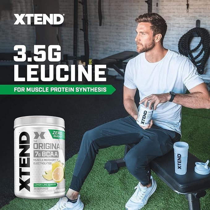 XTEND Original BCAA Powder 7g BCAA and 2.5g L-Glutamine, Sugar Free Post Workout Muscle Recovery Drink with Amino Acids for Men & Women, 30 Servings