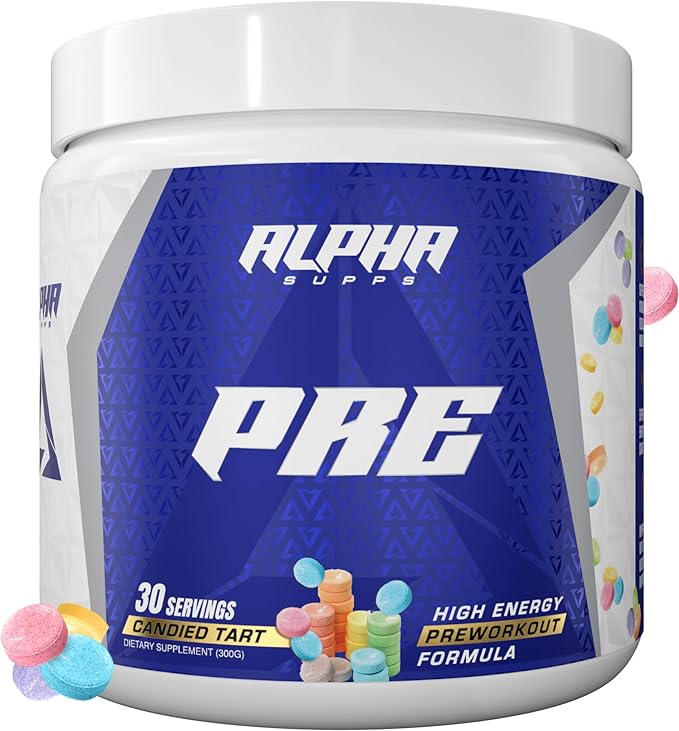 Pre, Pre-Workout Powder for Men & Women, Back to Basics Preworkout Formula for Fitness & Gym Training Athletes - Boost Energy, Focus & Performance (30 Servings, Candied Tart)