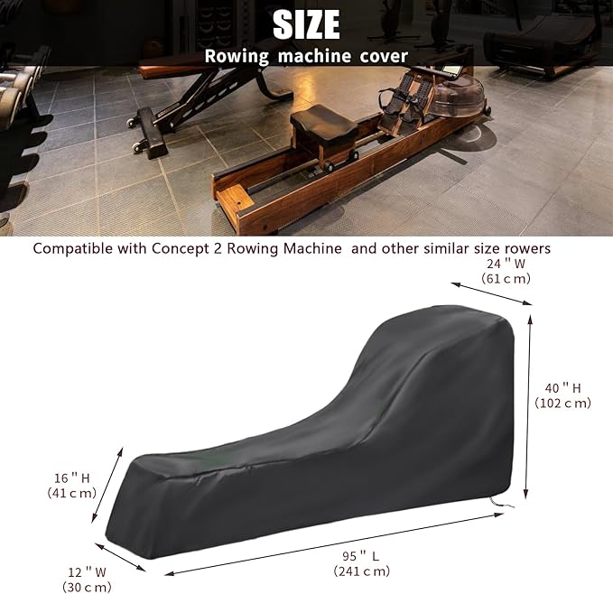 Rowing Machine Protective Cover - Waterproof, Dustproof for Concept 2 Rowing Machine