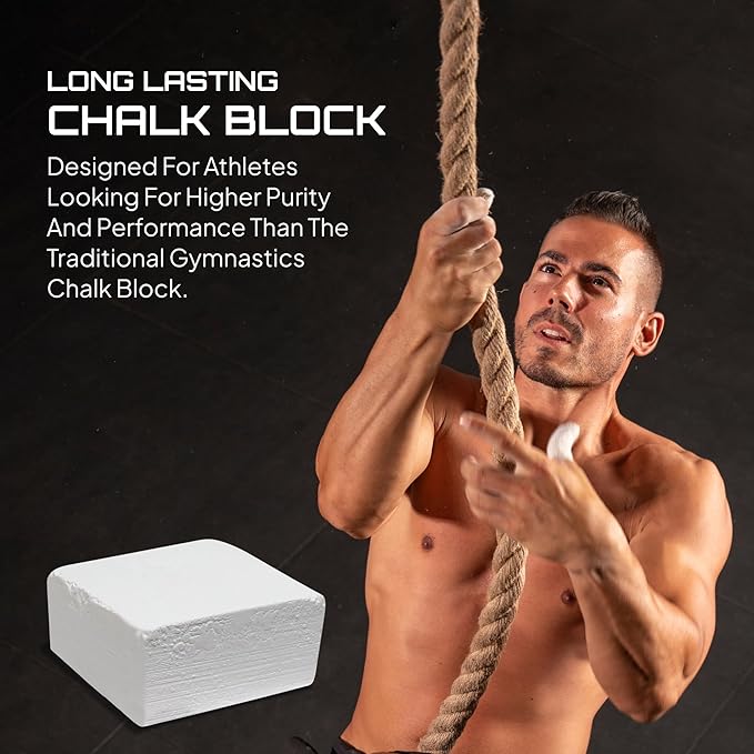 Beasty Chalk Gym Chalk Block - High Grip Chalk for Gymnastics, Rock Climbing, Sports, Lifting, Pull-Ups, Deadlifts, Kettlebells, Pole