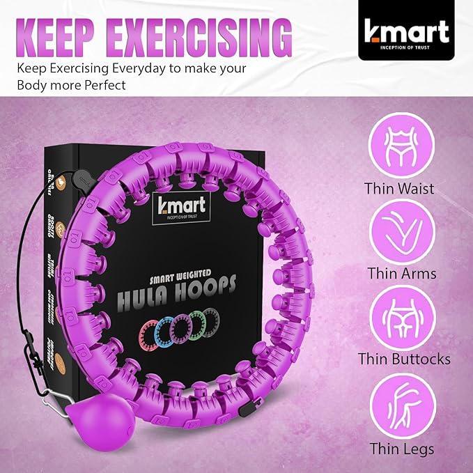 K-MART Smart Hula Ring Hoops 24 Detachable 360 Degree