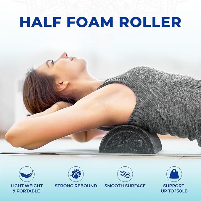 Yes4All High Density Half Round Foam Roller Support 12", 18", 18", 24", 24", 36" 36"
