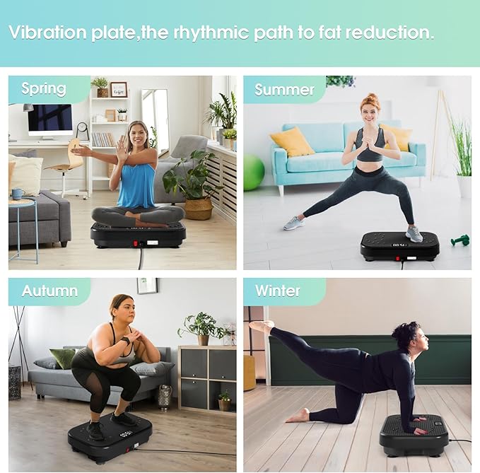 Vibration Plate Exercise Machine for Lymphatic Drainage,Softgym Power Vibrate Stand Shake Board 400 Lbs Capacity Whole Body Workout Waver with Fitness Resistance Bands Weight Loss Gifts for Women Men