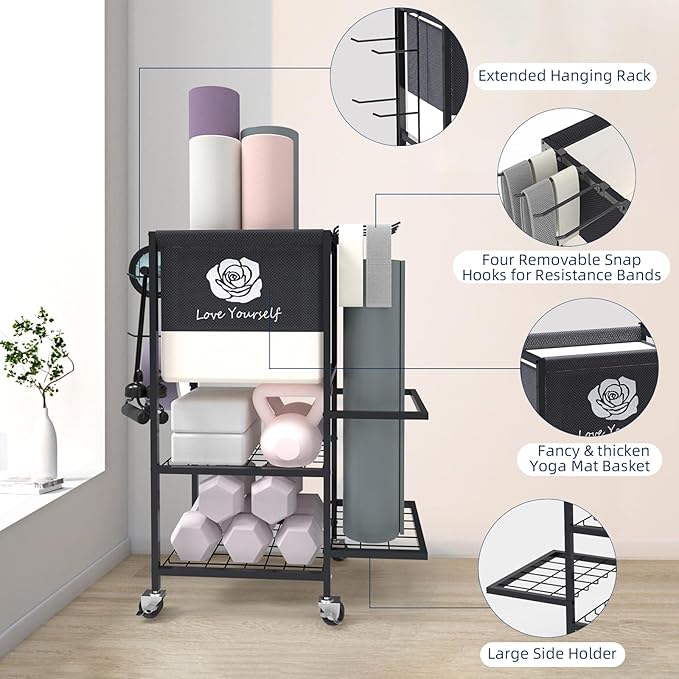 Yoga Mat Storage Rack,Home Gym Storage Rack Gym