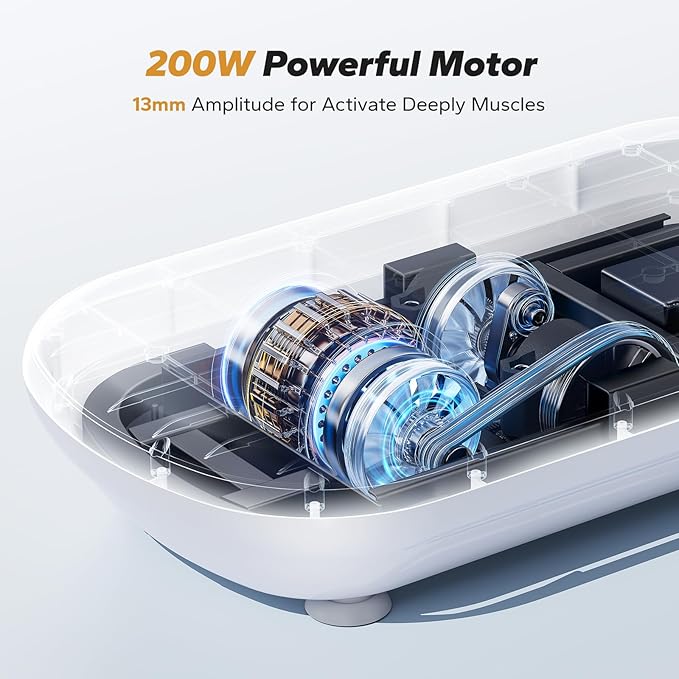 MERACH Vibration Plate Exercise Machine, Vibration Plate 440 Lbs Capacity, Bluetooth and Silicone Pedal, Stimulate Deep Fat, Vibration Plate for Lymphatic Drainage, Vibrating for Weight Loss