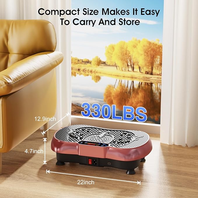 Vibration Plate Exercise Machine, 180 Speed Levels Vibration Plate for Lymphatic Drainage, Whole Body Workout Vibrating Fitness Platform, Effective for Weight Loss, Shaping, Toning & Wellness